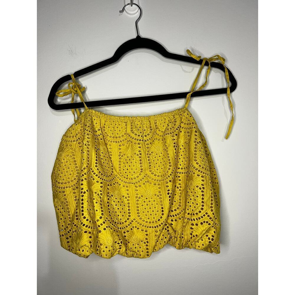 Greylin Collection Yellow Eyelet Top Sold at Anthropologie - Picture 2 of 7